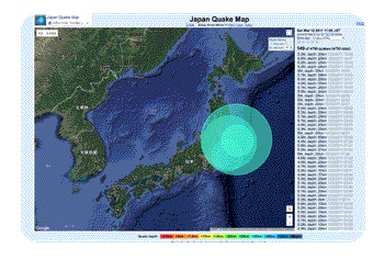 Japan Quake Map