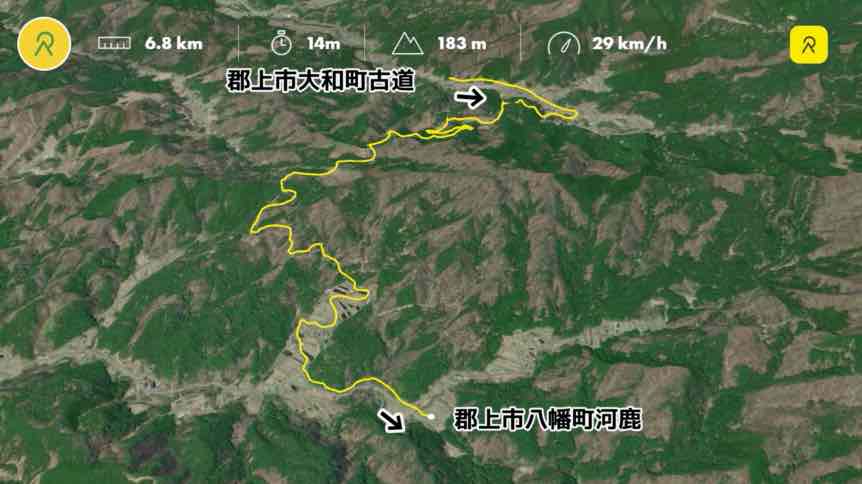 林道 大和町古道〜八幡町河鹿